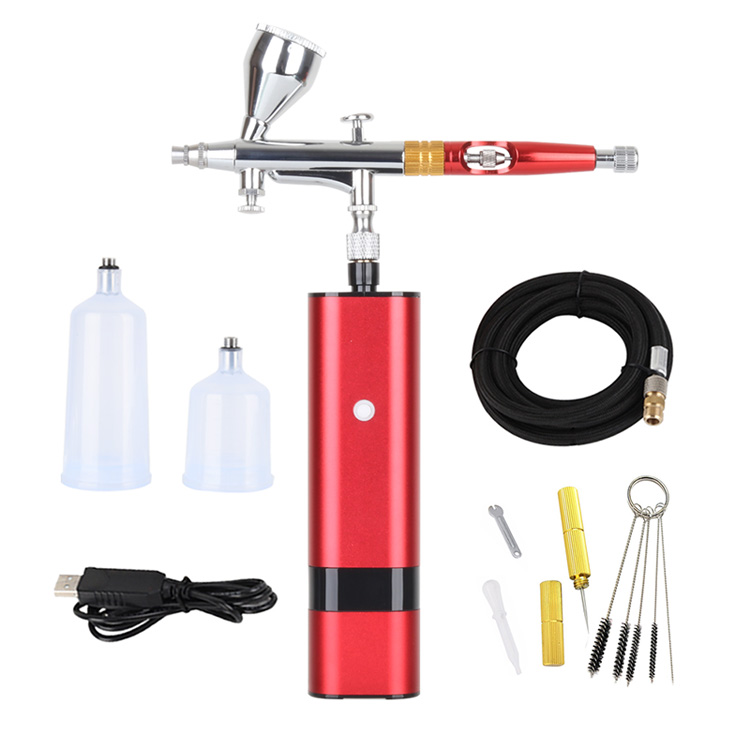 Kit Airbrush dengan Pengatur Tekanan Airbrush Gun Tanpa Kord